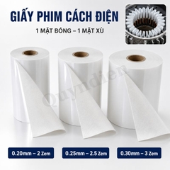 Giấy Phim Cách Điện 1 Mặt Bóng 1 Mặt Xù Dày 0.3mm