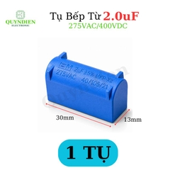 Tụ Bếp Từ 2uF 275VAC/400VDC Màu Xanh Đứng