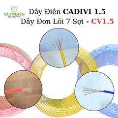 Dây Điện Cadivi 2.5 – Dây Đơn Lõi 7 Sợi CV2.5 – Dây Cáp Điện, Dây Tiếp Địa, Dây Chống Sét (CUỘN 1 MÉT)