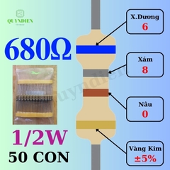 Điện trở Đài Loan 1/2W - 680R