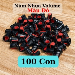 Núm Nhựa Volume Màu Đỏ Thân Đen