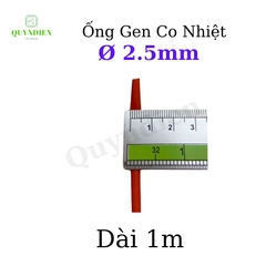 Gen co nhiệt size 2.5mm màu Đỏ