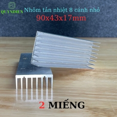 Nhôm tản nhiệt 8 cánh 90x43x17mm