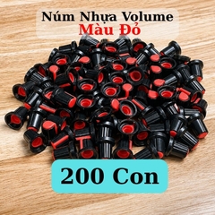 Núm Nhựa Volume Màu Đỏ Thân Đen