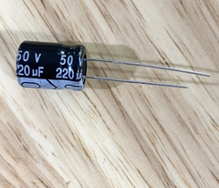 Tụ hóa 220uf 50v màu ngẫu nhiên (túi 10 con) 10x13mm