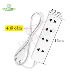 Ổ Cắm 4 Cửa 1200W 4B5 Thiết Kế Gọn Gàng An Toàn Tiện Dụng