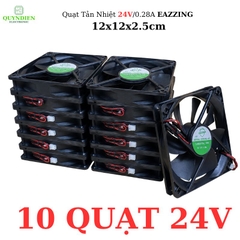 Quạt tản nhiệt 24VDC không chổi than 12x12x2.5cm