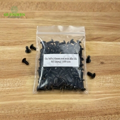 Ốc Vít Đầu Dù Ren Mịn M5=5x10mm Màu Đen