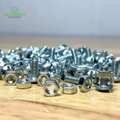 Ốc Vít M4=4x10mm Kèm Tán Ren Mịn Đầu Dù Màu Trắng