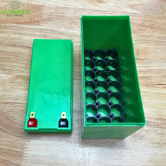 Vỏ Hộp Đựng Pin 18650 màu Xanh kèm khung