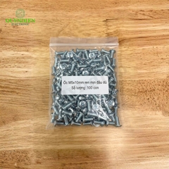 Ốc Vít Đầu Dù Ren Mịn M5=5x10mm Màu Trắng