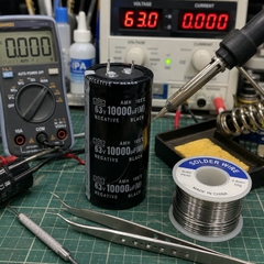 Tụ hóa lọc nguồn 10.000uf - 63v màu đen dùng trong thiết bị âm thanh, nguồn xung, và các mạch điện công suất lớn