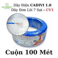 Dây Điện Cadivi 1.0 – Dây Đơn Lõi 7 Sợi CV1 – Dây Cáp Điện, Dây Tiếp Địa, Dây Chống Sét ( CUỘN 100 MÉT)