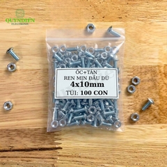 Ốc Vít M4x10mm Ren Mịn Đầu Dù Kèm Tán