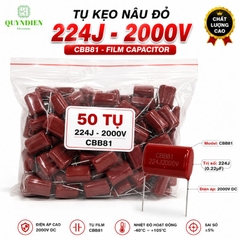 Tụ Kẹo Nâu Đỏ CBB81 224J 2000V