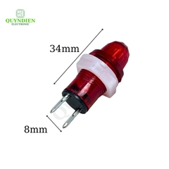 Bóng đèn báo pha 2 chân 220v màu đỏ 10mm