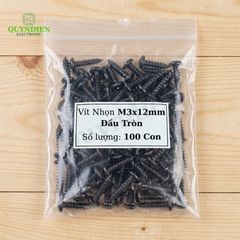 Ốc Vít Nhọn Đầu Tròn M3x12mm