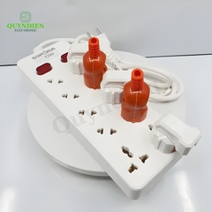 Ổ Cắm Chéo 10 Cửa 2200W 10A4 2 Nút Nguồn Siêu Bền Chống Cháy Chịu Nhiệt