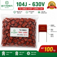 Tụ Kẹo Nâu Đỏ CBB21 104J 630V