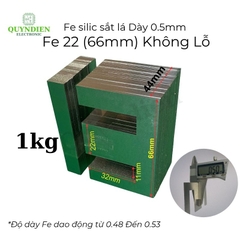 Fe Sắt silic EI lá dầy 0.5mm - 22mm (66mm) không lỗ