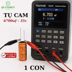 Tụ lộc nguồn LBG 6700uF 35V màu CAM chân mềm (18x40mm)