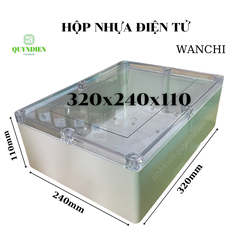 Hộp Nhựa ABS WANCHI 320x240x110mm Nắp Trong Màu Trắng