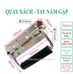 Quai Xách, Tay Nắm Gập Thép Không Gỉ, Dài 120mm
