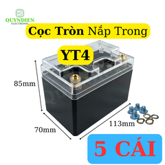 Vỏ Bình Đề Xe Máy YT4 Cọc Tròn Nắp Trong