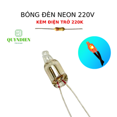 Bóng đèn báo nồi cơm điện Đèn tín hiệu neon 220v kèm điện trở 220k