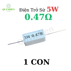 Điện trở sứ 5W chân cắm ±5% dáng Nằm - 0.47R