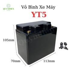 Vỏ Bình Đề Xe Máy YT4 Cọc Tròn Nắp Đục