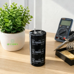 Tụ hóa lọc nguồn 10.000uf - 63v màu đen dùng trong thiết bị âm thanh, nguồn xung, và các mạch điện công suất lớn