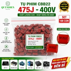 Tụ Kẹo nâu đỏ CBB22 475J-400V