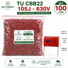 Tụ Kẹo Nâu Đỏ CBB22 105J-630V