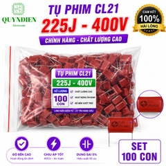 Tụ Kẹo Nâu Đỏ CL21 225J 400V