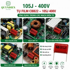 Tụ Kẹo Nâu Đỏ CBB22 105J 400V