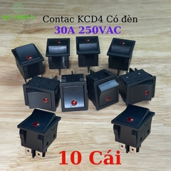 Công Tắc Bập Bênh 4 Chân KCD4 30A 125/250VAC Đen