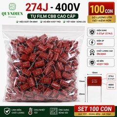 Tụ Kẹo Nâu Đỏ 274J 400V 0.27uF