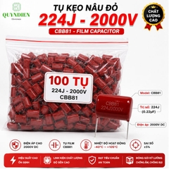 Tụ Kẹo Nâu Đỏ CBB81 224J 2000V