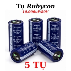 Tụ hóa lọc nguồn Rubycon 80v 10.000uf dùng trong thiết bị âm thanh, nguồn xung