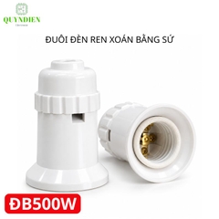 Đuôi đèn lõi sứ chịu nhiệt chịu bão 500W ren xoáy E27 SOPOKA ĐB500W