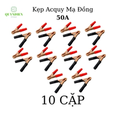 Kẹp Ắc Quy mạ đồng 50Ampe Đỏ Đen
