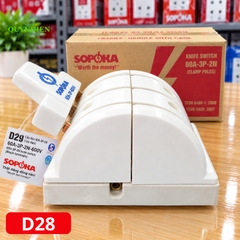 Cầu Dao Đảo 3 Pha 3P 600V Đế Sứ SOPOKA