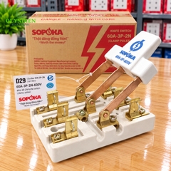 Cầu Dao Đảo 3 Pha 3P 600V Đế Sứ SOPOKA