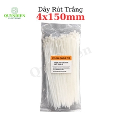 Dây Rút Nhựa Nhiều Kích Cỡ Màu Trắng Đen - Túi 250gram