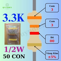 Điện trở Đài Loan 1/2W - 3K3