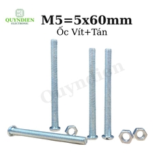 Ốc Vít M5x60mm Có Kèm Tán - Túi 100 Con