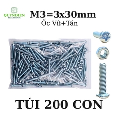 Ốc Vít Tán M3x30mm - Túi 100 Con