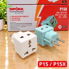 Đầu Nối Phích Cắm Chia Điện 2 Lỗ Đa Năng P15 SOPOKA