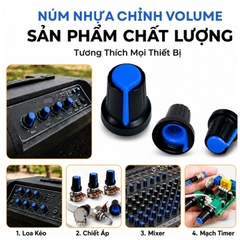 Núm Nhựa Volume Màu Xanh Thân Đen